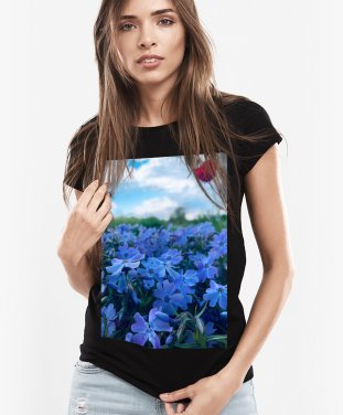 Жіноча футболка Блакитні квіти