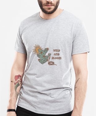 Чоловіча футболка Квітучий кактус під сонцем / Blooming cactus under the sun