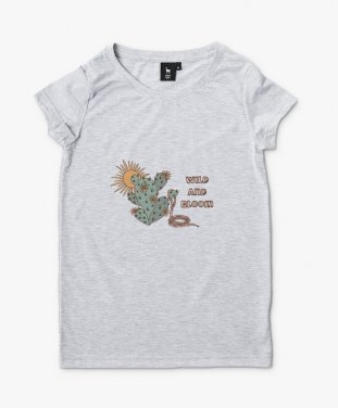 Жіноча футболка Квітучий кактус під сонцем / Blooming cactus under the sun