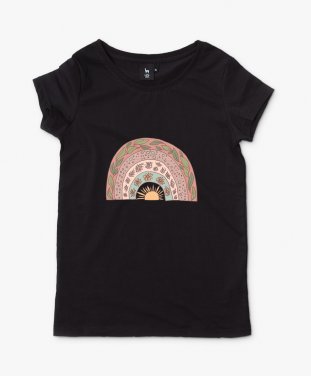 Жіноча футболка Веселка у стилі бохо / Boho Rainbow