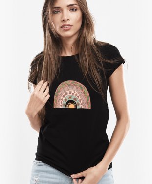 Жіноча футболка Веселка у стилі бохо / Boho Rainbow