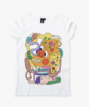 Жіноча футболка Fast food doodles