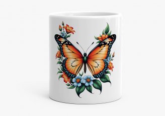 Чашка Метелик з квітами