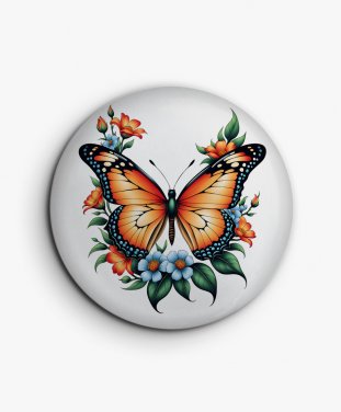 Значок Метелик з квітами