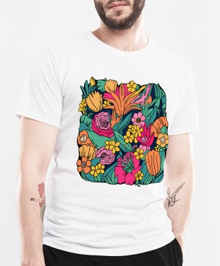 Чоловіча футболка Кольорові квіти