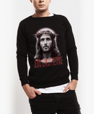 Чоловічий світшот Jesus loves everyone_ (Ісус любить всіх)