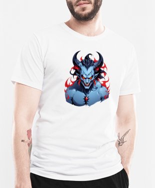 Чоловіча футболка Демон з язиками полум'я