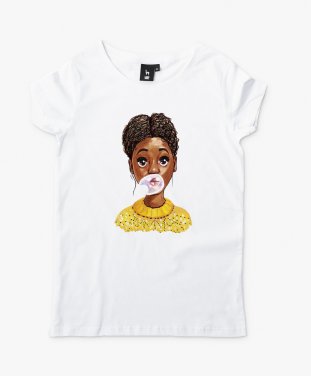 Жіноча футболка Афроамериканка з жуйкою