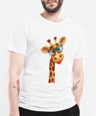 Чоловіча футболка Жираф в окулярах