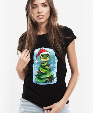Жіноча футболка Змія Новорічна 2025