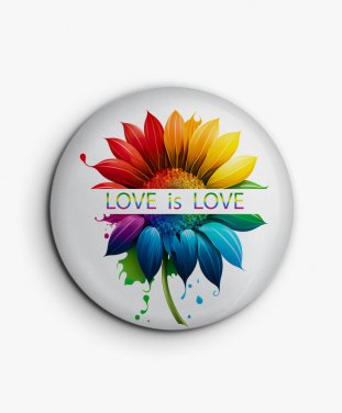 Значок Love is Love Соняшник LGBT
