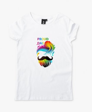 Жіноча футболка Proud Dad LGBT