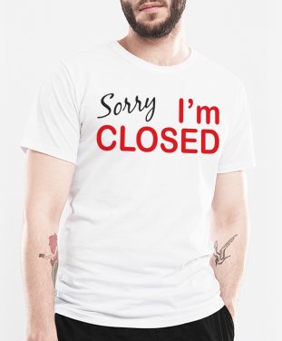 Чоловіча футболка Вибач я закритий Sorry I'm Closed 