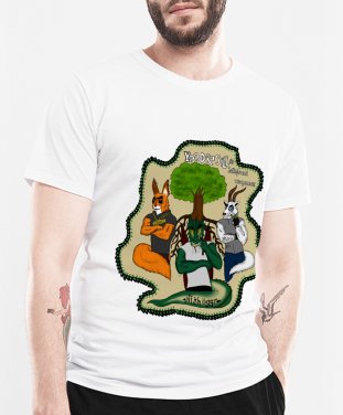 Чоловіча футболка Іґґдрасілль і Скандинавські міфічні тварини 2.0