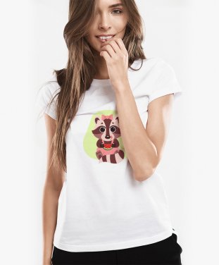 Жіноча футболка єнот Лілі 