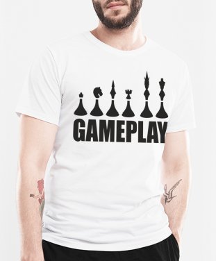 Чоловіча футболка Шаховий геймплей Chess Gameplay