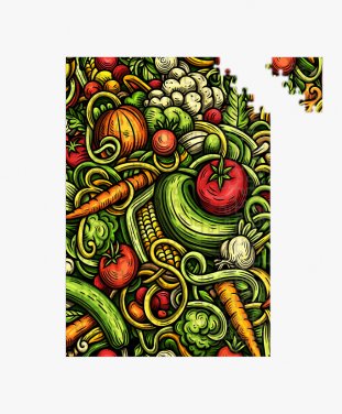 Пазл Vegetables doodle