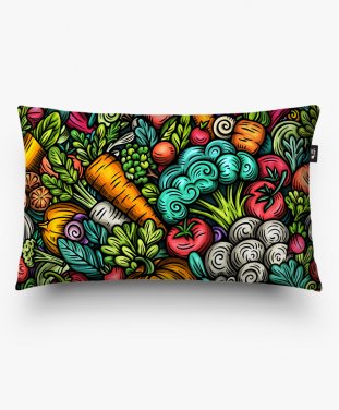 Подушка прямокутна Vegetables doodle 2
