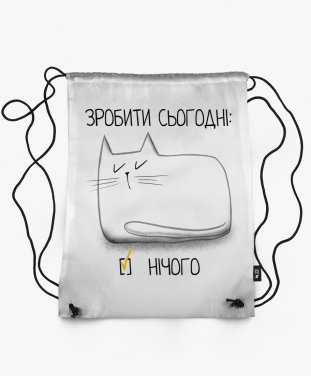 Рюкзак Білий кіт з написом