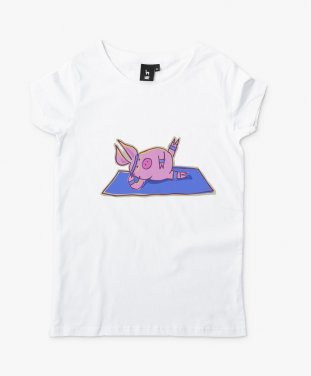 Жіноча футболка Спортивная свинка