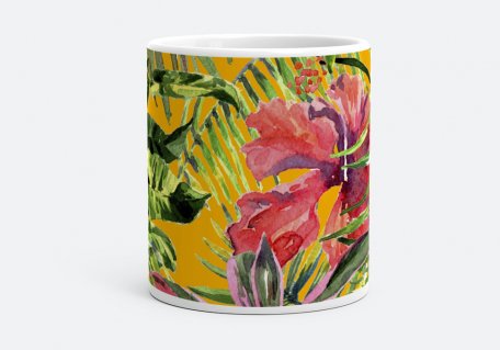 Чашка Watercolor tropic