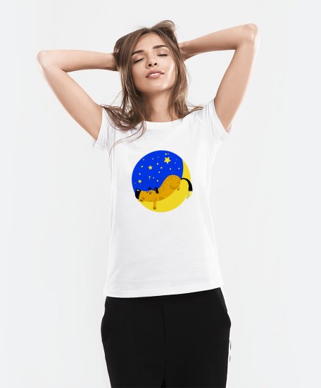 Жіноча футболка Лунный пёс
