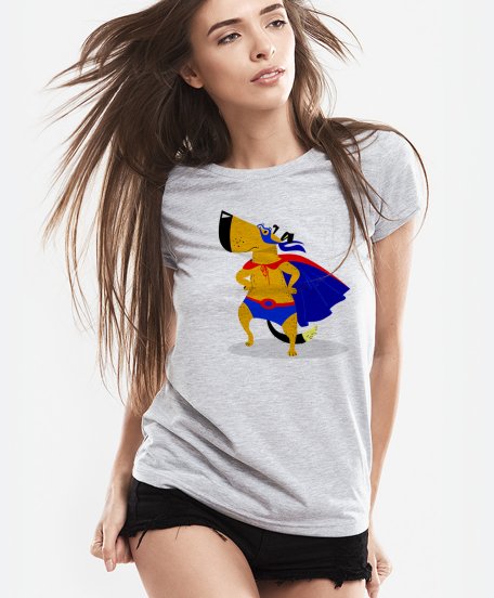 Жіноча футболка Пёс супергерой