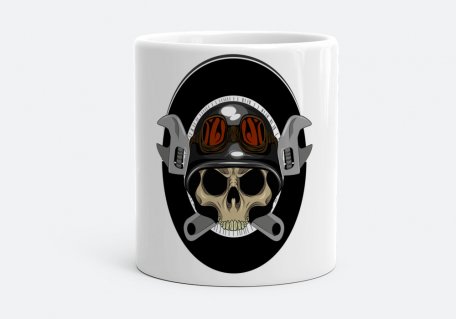 Чашка Biker skull 