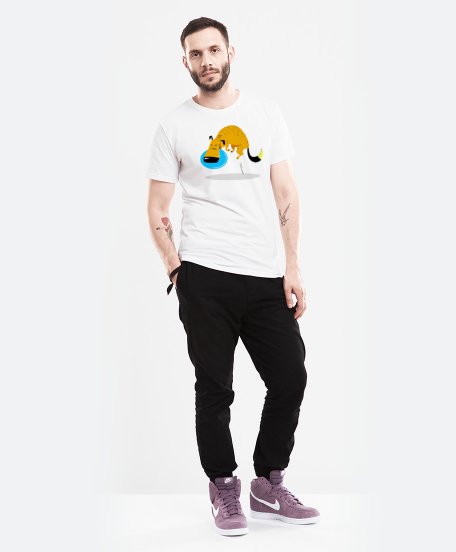 Чоловіча футболка Пёс с фризби диском