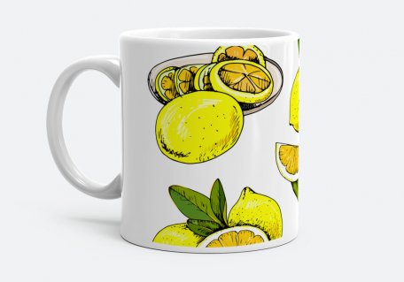 Чашка Pattern of ripe lemons