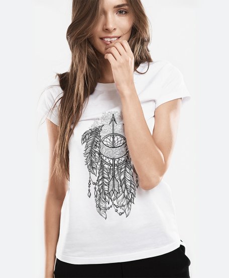 Жіноча футболка Ловец Снов со стрелой и месяцем