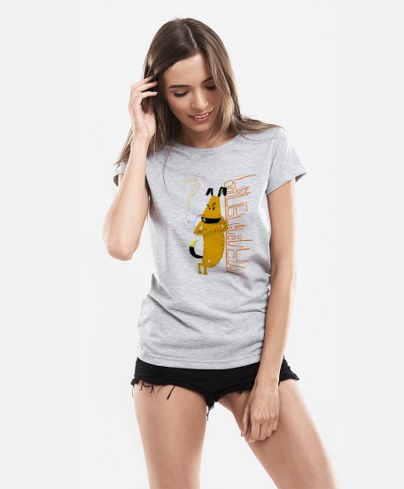 Жіноча футболка Пёс - хулиган из подворотни