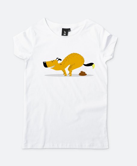Жіноча футболка Пёс с какашкой
