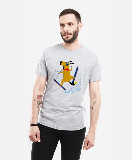 Чоловіча футболка Пёс на водных лыжах
