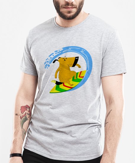 Чоловіча футболка Пёс  сёрфер