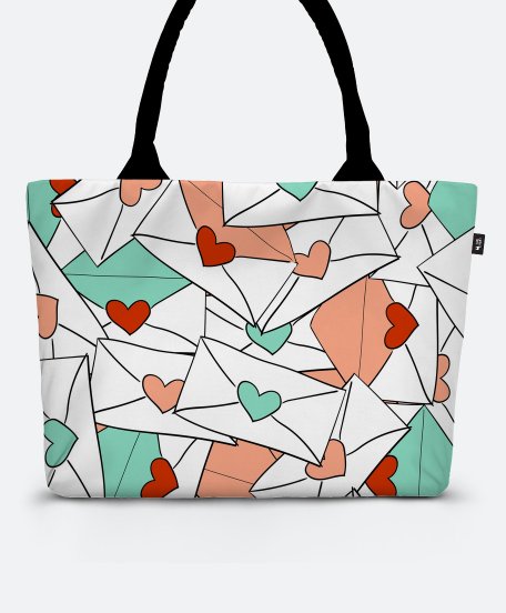 Шопер pattern with love letters