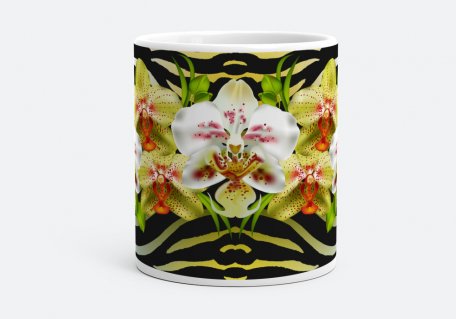 Чашка Зебра та орхідея