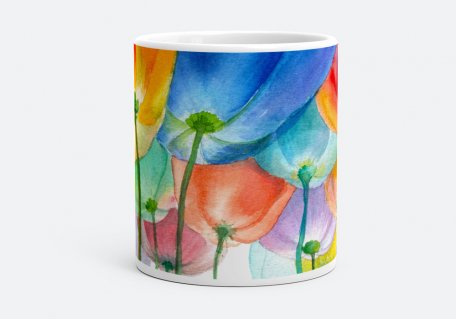 Чашка Акварельні тюльпани