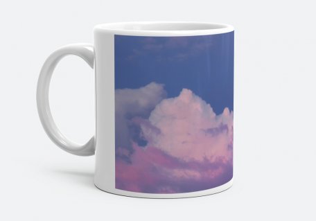 Чашка Розовый закат и облака