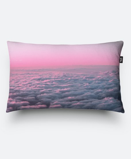 Подушка прямокутна Розовый закат над облаками