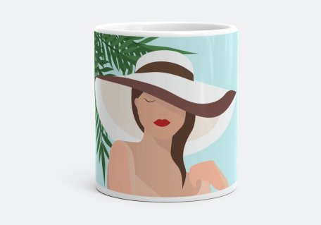 Чашка Девушка на пляже