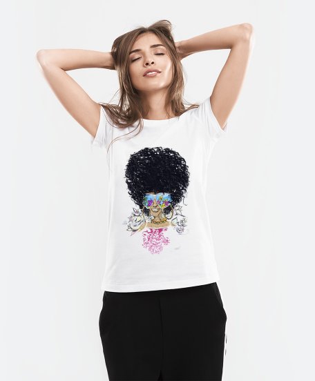 Жіноча футболка Девушка-цветок