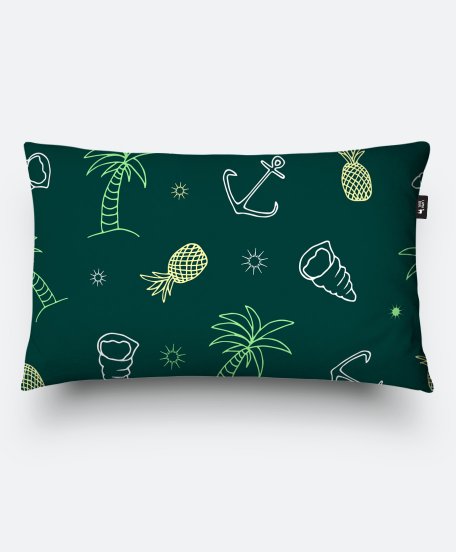 Подушка прямокутна Пальма і ананас