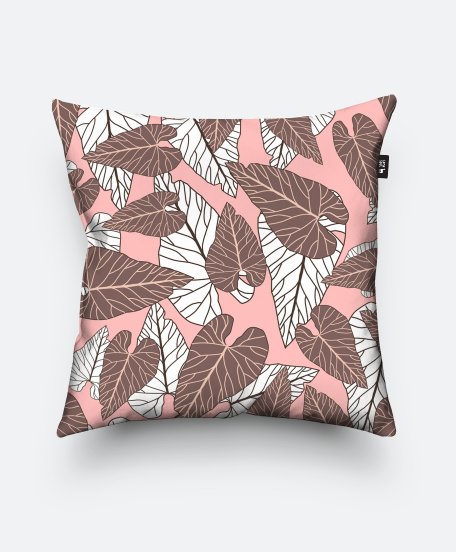Подушка квадратна  Тропические пальмовые листья