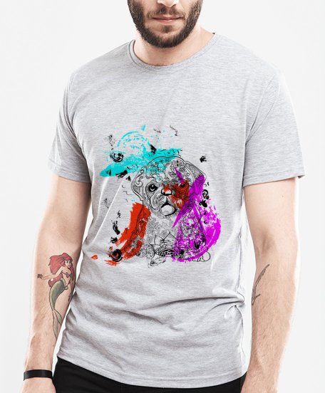 Чоловіча футболка Grunge Doodle Dog
