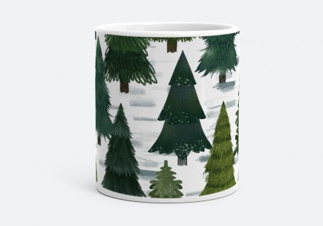 Чашка Зимний лес