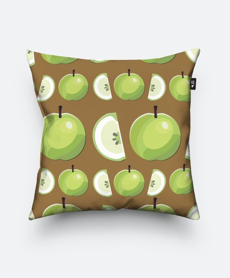 Подушка квадратна Яблоки в карамелі