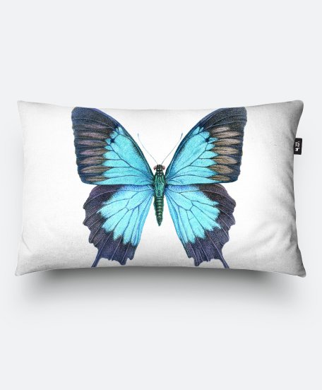 Подушка прямокутна Blue butterfly