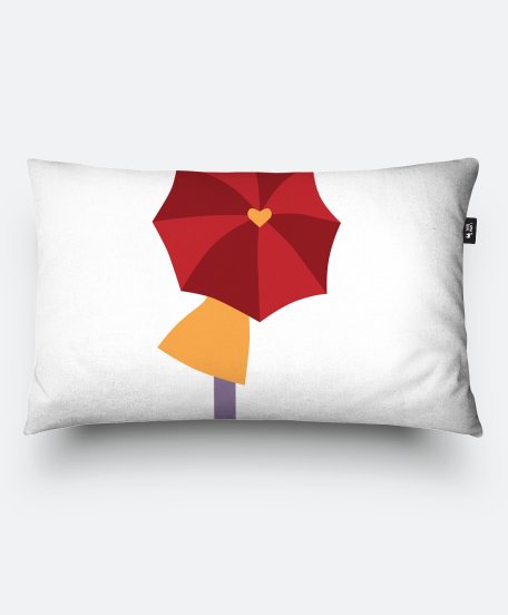 Подушка прямокутна Зонтик с сердцем