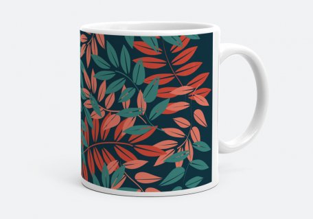Чашка Темные листья